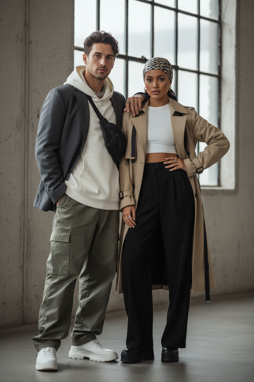 Trendy man & woman