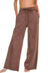 Zenana washed French terry sweatpants in soft cotton with drawstring and pockets for casual wear