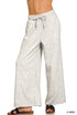 Zenana Scuba Drawstring wide leg pants in soft stretch fabric with adjustable waist and pockets