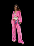 Two-piece hooded jacket and pants set in basic style with slight stretch, made of polyester and spandex