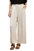 Umgee High Waist linen blend wide leg trousers with pleats and pockets in breathable fabric